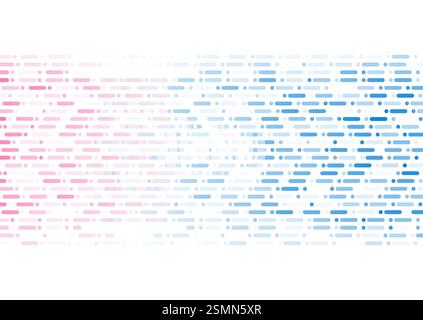 Hellblau violett gepunktete Linien abstrakter Hightech-Hintergrund. Minimaler Vektorgeometrie Stock Vektor