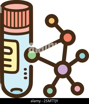 Angewandte Wissenschaft Vektor-Kritzelillustration und Grafik. Teil der Kategorie Wissenschaft. Stock Vektor