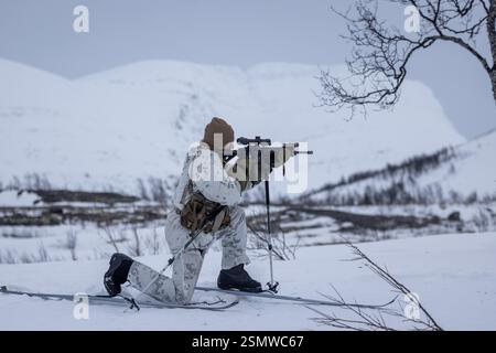 Tim Rudderman, Staff des U.S. Marine Corps, gebürtiger Mann aus St. Petersburg, Florida, und Teamleiter des 2. Aufklärungsbataillons, 2. Marine Division Stockfoto
