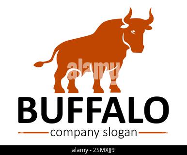 buffalo Logo kreativ und originell für Ihr Unternehmen oder Unternehmen Logotype Vektor Illustration Stock Vektor
