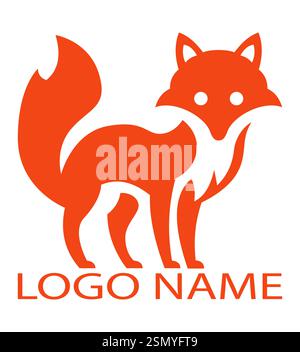 fox Logo kreativ und originell für Ihr Unternehmen oder Unternehmen Logotypvektor Illustration isoliert auf weißem Hintergrund Stock Vektor