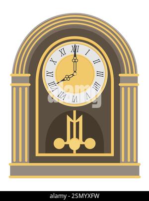 Retro alte Vintage Ikonen flache Stil Stock Vektor Illustration isoliert auf weißem Hintergrund Stock Vektor