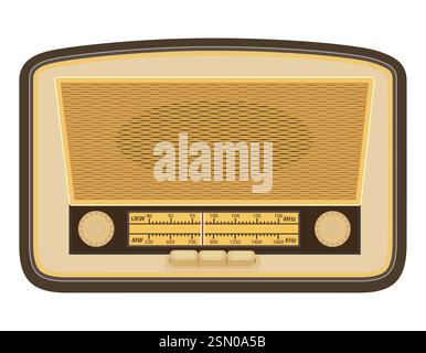 Retro alte Vintage Ikonen flache Stil Stock Vektor Illustration isoliert auf weißem Hintergrund Stock Vektor