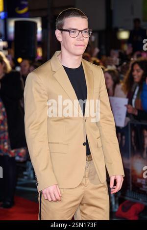Will Poulter nimmt am 22. Januar 2018 am Vue Leicester Square an der britischen Fan-Screening von „Maze Runner: The Death Cure“ in London Teil Stockfoto