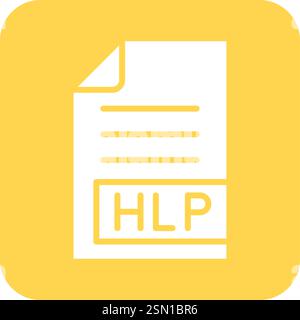 HLP-Vektorsymbol Konstruktionsabbildung Stock Vektor