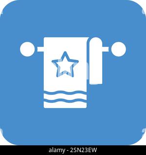 Handtuch Vektor Symbol Design Illustration Stock Vektor