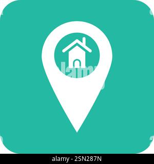 Heimatort Vektor-Symbol Design-Illustration Stock Vektor