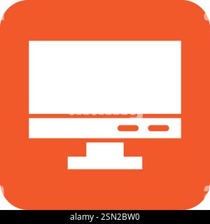 Grafik Des Monitorvektorsymbols Stock Vektor
