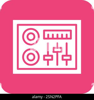 Dj Mixer Vektor Symbol Design Illustration Stock Vektor