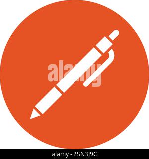 Zeichengrafik Des Stiftes Vektor-Symbols Stock Vektor