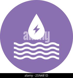 Wasserenergie Vektor-Symbol Design-Illustration Stock Vektor