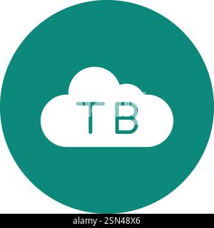 TB Cloud Vector Symbol Design Illustration Stock Vektor