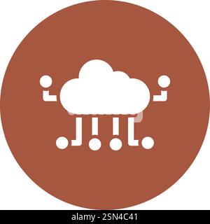 Cloud Computing Vektor-Symbol Konstruktionsdarstellung Stock Vektor