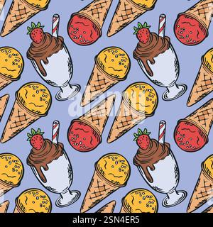 Eis nahtlose Muster Vektor Illustration. Stock Vektor