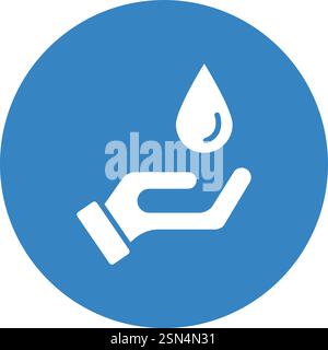 Illustration des Symbols „Wasservektor speichern“ Stock Vektor