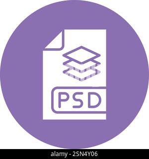 PSD-Datei Vektorsymbol Design-Illustration Stock Vektor