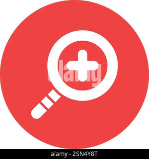 Zoom in Vektorsymbol Design Illustration Stock Vektor