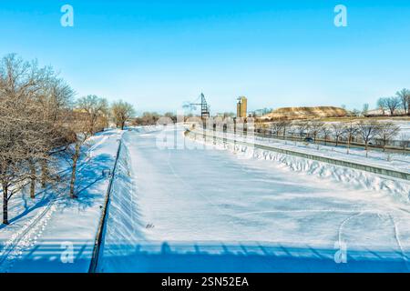 Lachine Canal im Winter Stockfoto