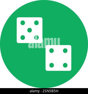 Dices Vector Icon Design Illustration Stock Vektor