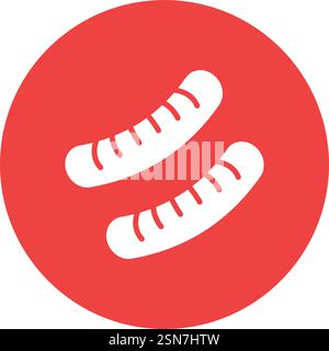 Wurstvektor-Symbol-Design-Illustration Stock Vektor
