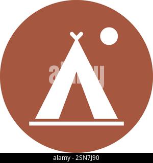 Camping Vektor Symbol Design Illustration Stock Vektor