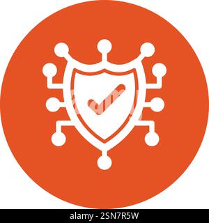Cyber-Sicherheit Vektor-Symbol Design-Illustration Stock Vektor