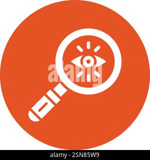 Augensuche Vektorsymbol Konstruktionsillustration Stock Vektor