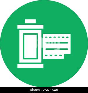 Fotografischer Film Vektor-Symbol-Design-Illustration Stock Vektor
