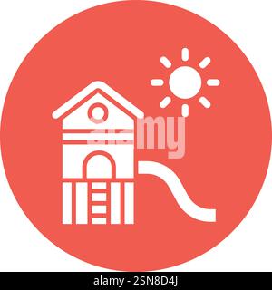 Spielplatz-Vektor-Symbol-Design-Illustration Stock Vektor