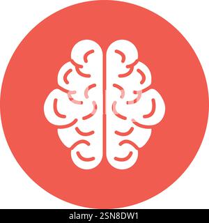 Human Brain Vector Icon Design Illustration Stock Vektor