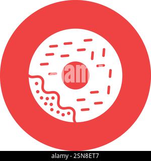 Donut-Vektor-Symbol-Design-Illustration Stock Vektor