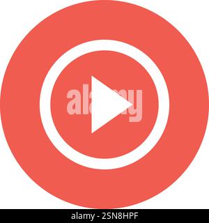 Schaltfläche „Wiedergabe“ Vektor-Symbol Design-Illustration Stock Vektor