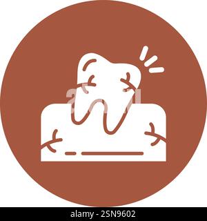 Weisheitszahn Vektor-Symbol Konstruktionsillustration Stock Vektor