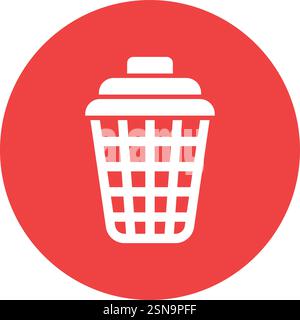 Wäschekorb Vektor Icon Design Illustration Stock Vektor