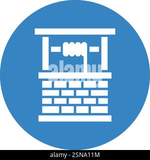 Wasserbrunnen-Vektor-Symbol-Design-Illustration Stock Vektor