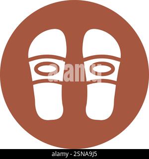 Hausschuhe Vektor-Symbol Design-Illustration Stock Vektor