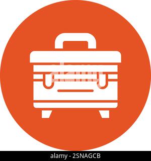 Toolbox Vektor-Symbol Konstruktionsabbildung Stock Vektor