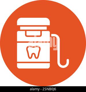 Dentalseide Vektor-Symbol-Design-Illustration Stock Vektor