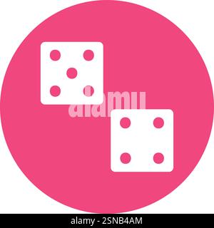 Dices Vector Icon Design Illustration Stock Vektor