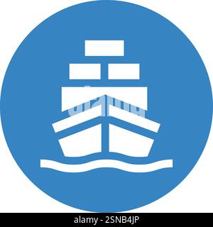 Konstruktionsabbildung Des Vektorsymbols „Loading Boat Vector“ Stock Vektor