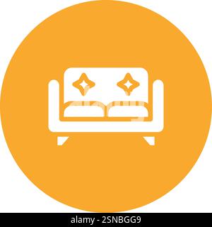 Sofa Vektor Symbol Design Illustration Stock Vektor