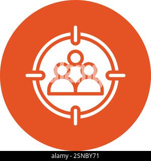 Zielpublikum Vektor-Symbol Design-Illustration Stock Vektor