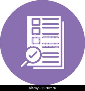 Prüfung Vektorsymboldesign-Illustration Stock Vektor