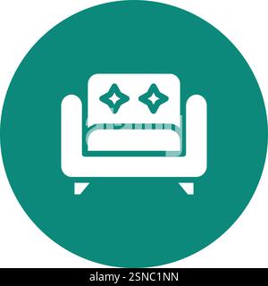 Sessel Vektor Icon Design Illustration Stock Vektor