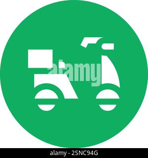 Lieferung Fahrrad Vektor Symbol Design Illustration Stock Vektor