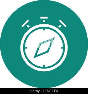 Illustration Des Symbols Kompass-Vektor Stock Vektor