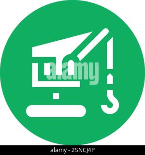 Kranmaschine Vektor-Symbol Design-Illustration Stock Vektor