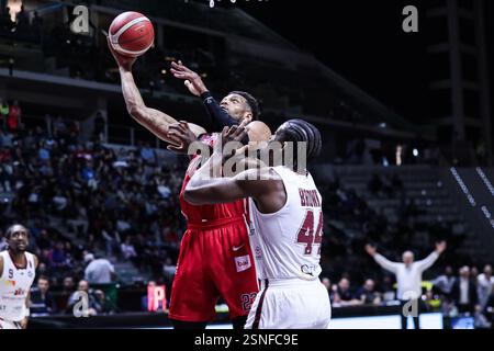 Turin, Italien. Februar 2025. Trapani Shark vs Pallacanestro Trieste, italienischer Basketball Cup Männer Spiel in Turin, Italien, 13. Februar 2025 Credit: Independent Photo Agency/Alamy Live News Stockfoto