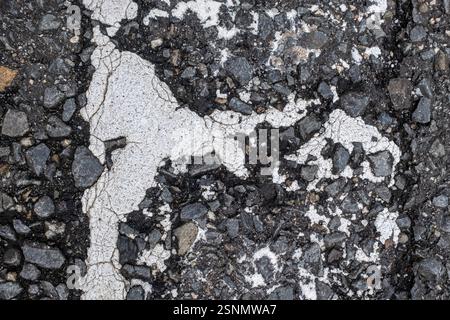 Abstrakte Kunst Gemalte Straße Markiert Tokio Japan Stockfoto