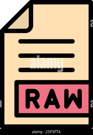 Illustration des RAW-Vektor-Symbols Stock Vektor